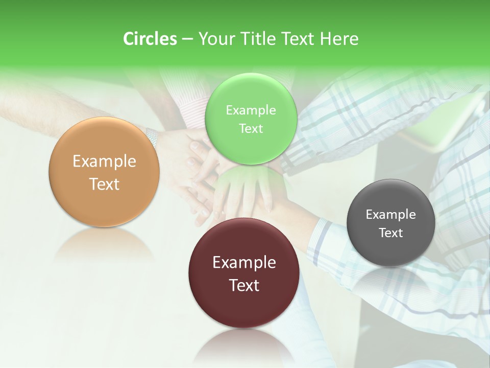 A Group Of People Putting Their Hands Together PowerPoint Template