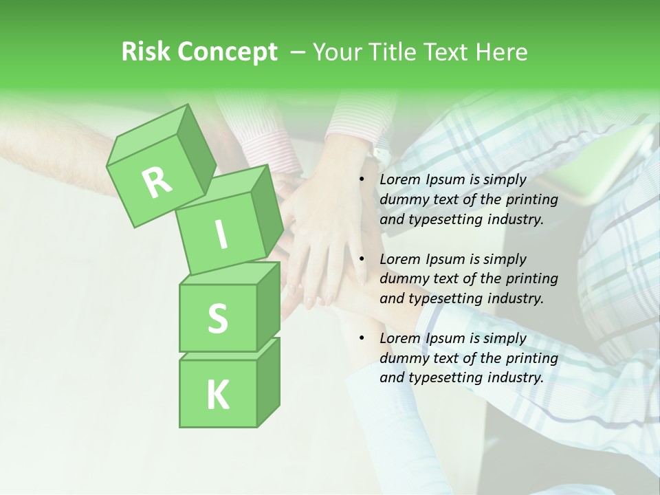 A Group Of People Putting Their Hands Together PowerPoint Template