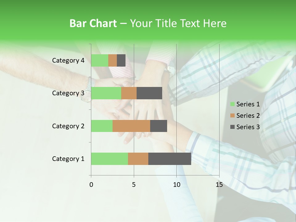A Group Of People Putting Their Hands Together PowerPoint Template