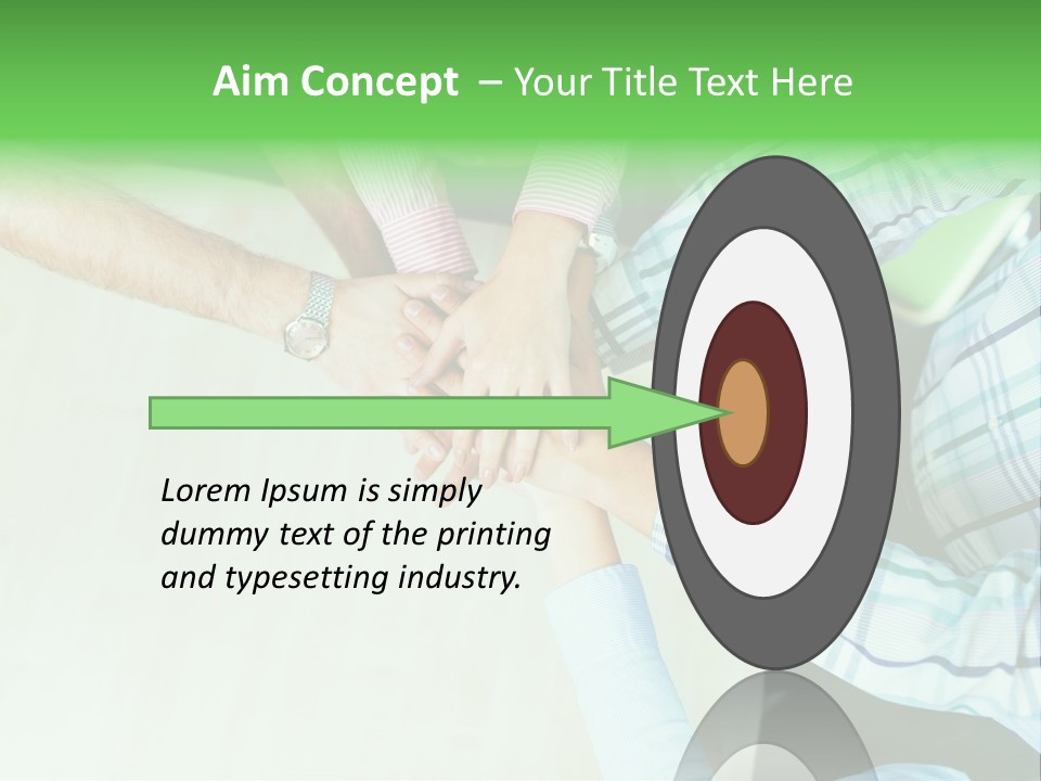 A Group Of People Putting Their Hands Together PowerPoint Template