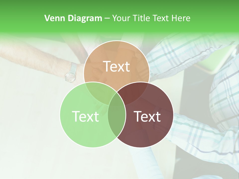 A Group Of People Putting Their Hands Together PowerPoint Template