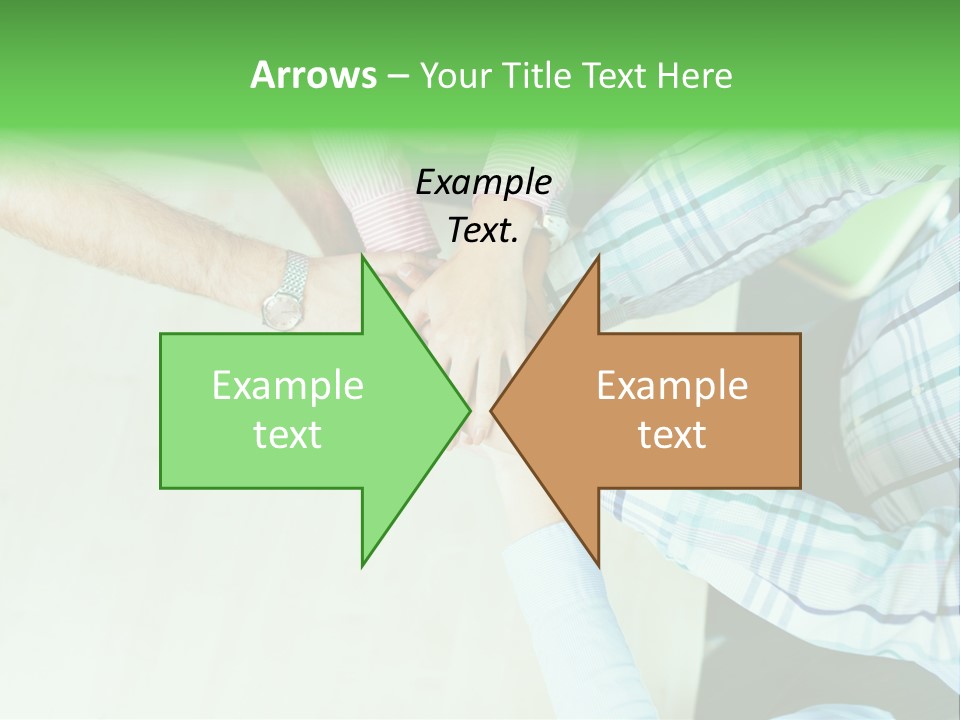 A Group Of People Putting Their Hands Together PowerPoint Template