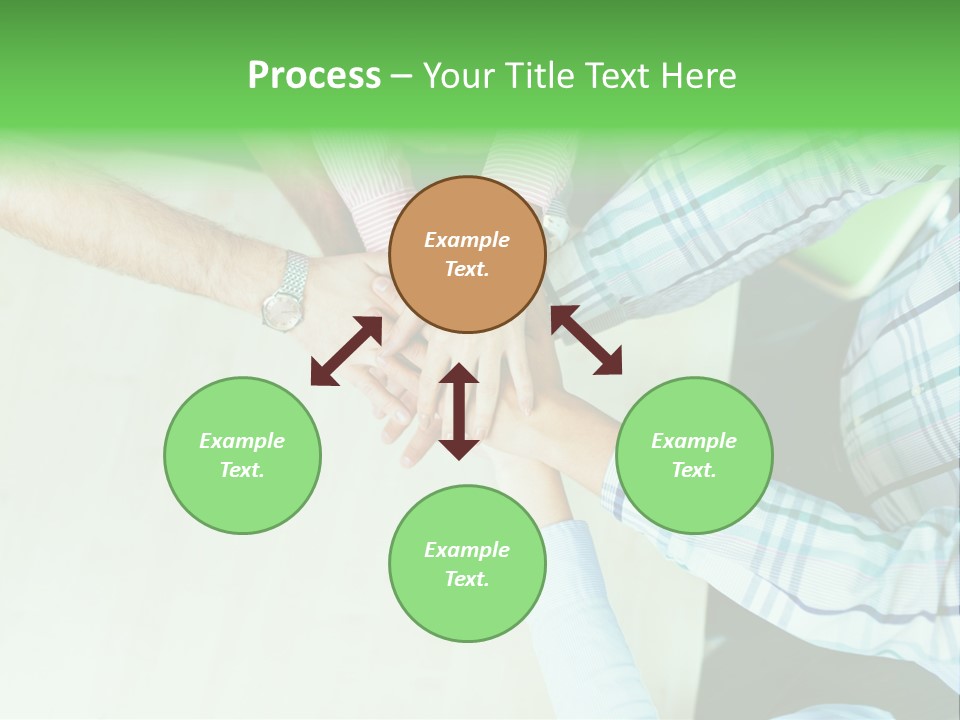 A Group Of People Putting Their Hands Together PowerPoint Template