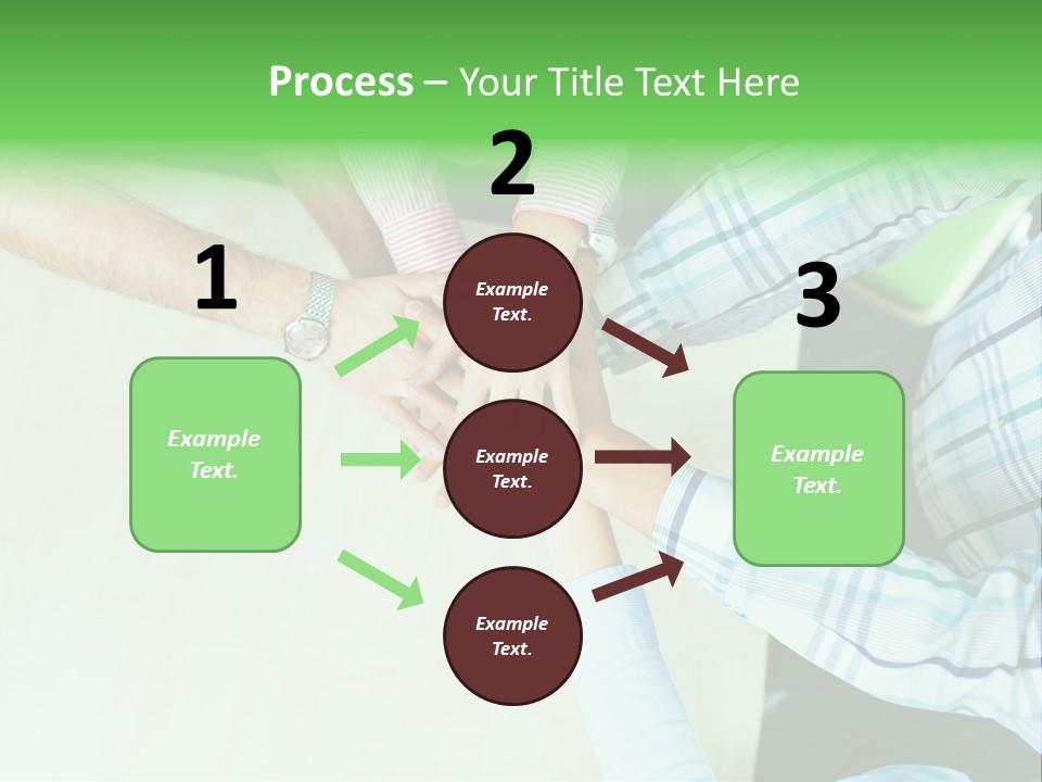 A Group Of People Putting Their Hands Together PowerPoint Template