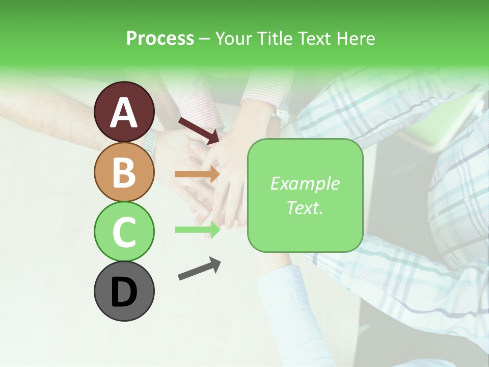 A Group Of People Putting Their Hands Together PowerPoint Template