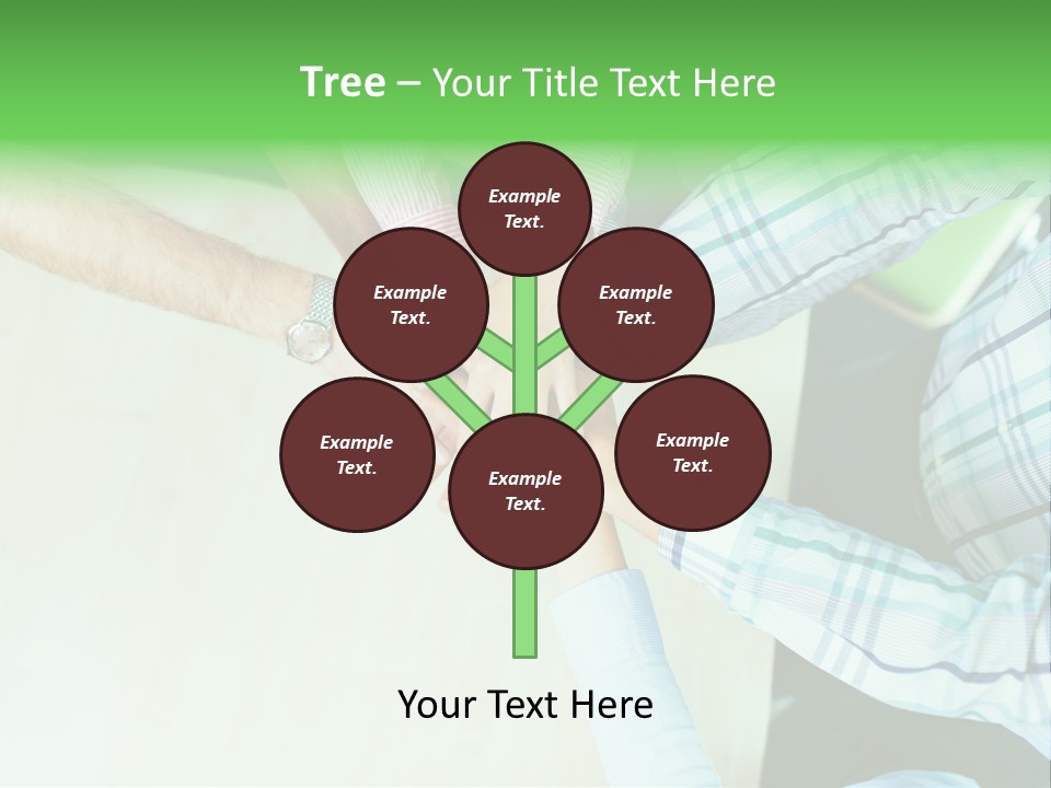 A Group Of People Putting Their Hands Together PowerPoint Template