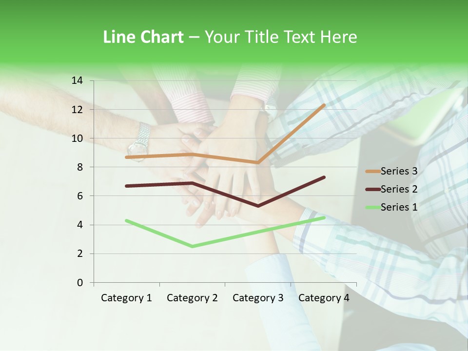 A Group Of People Putting Their Hands Together PowerPoint Template