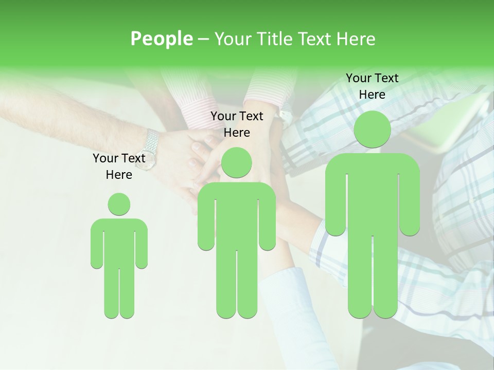 A Group Of People Putting Their Hands Together PowerPoint Template
