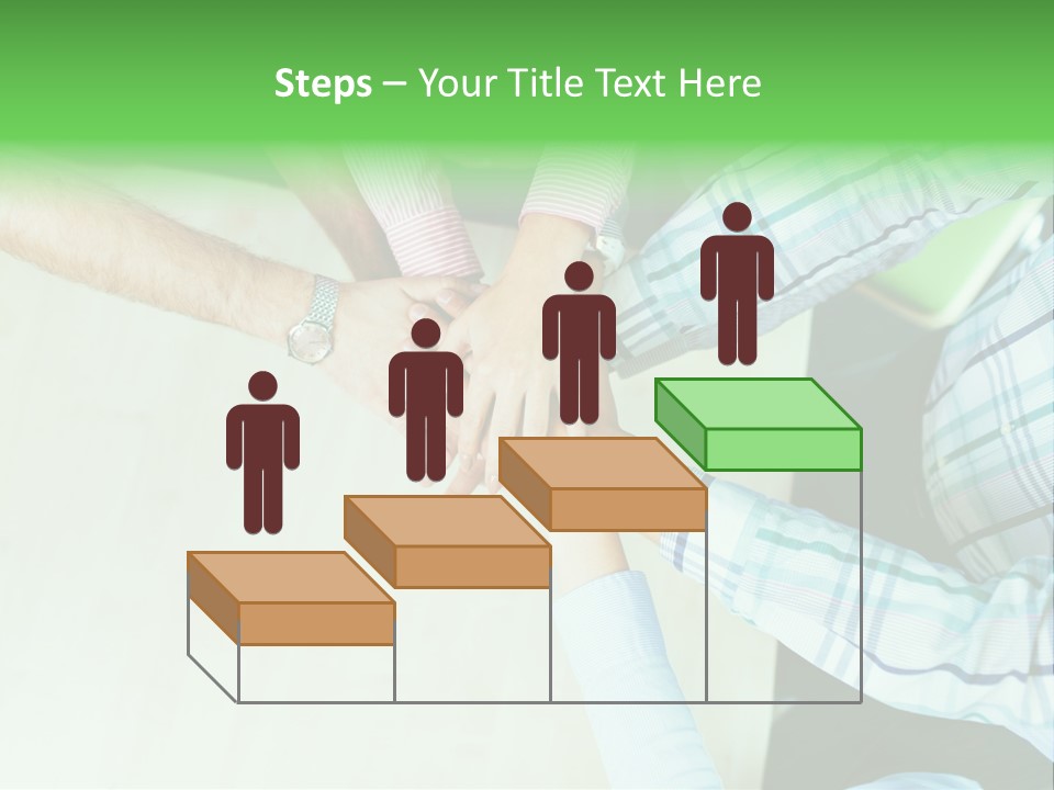 A Group Of People Putting Their Hands Together PowerPoint Template