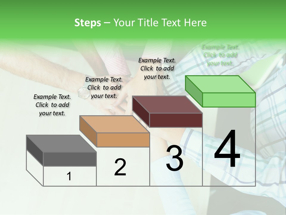 A Group Of People Putting Their Hands Together PowerPoint Template