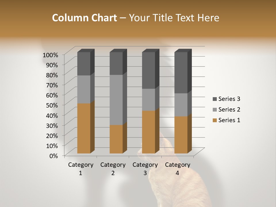 A Cat Sitting In Front Of A Shadow Of A Lion PowerPoint Template