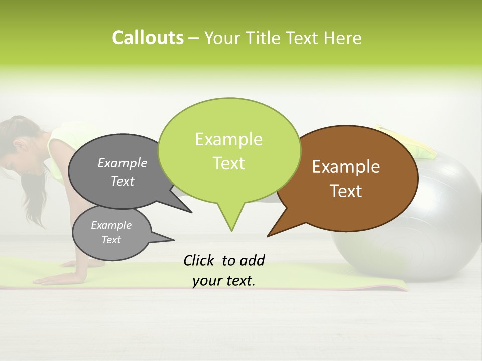 Caucasian Positive Ball PowerPoint Template