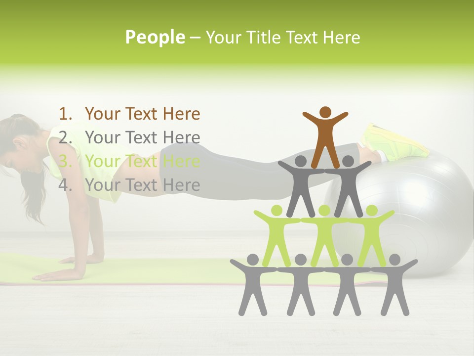 Caucasian Positive Ball PowerPoint Template