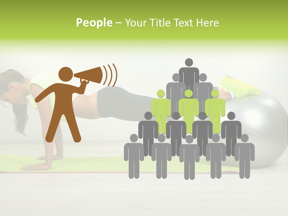 Caucasian Positive Ball PowerPoint Template