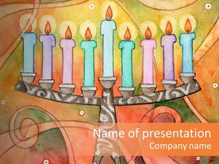 Light Jewish Holiday Whimsy PowerPoint Template