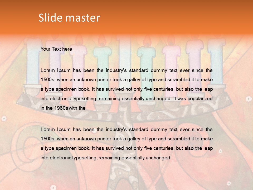 Light Jewish Holiday Whimsy PowerPoint Template