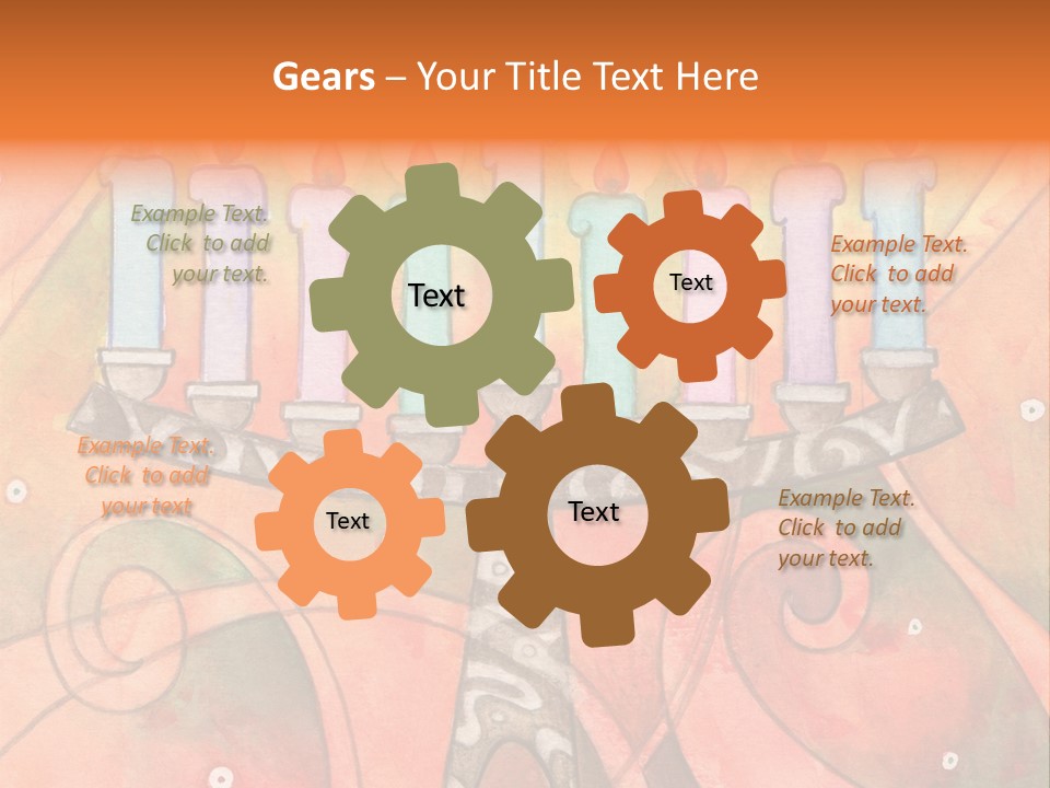 Light Jewish Holiday Whimsy PowerPoint Template