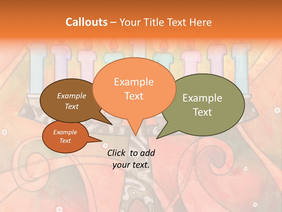 Light Jewish Holiday Whimsy PowerPoint Template