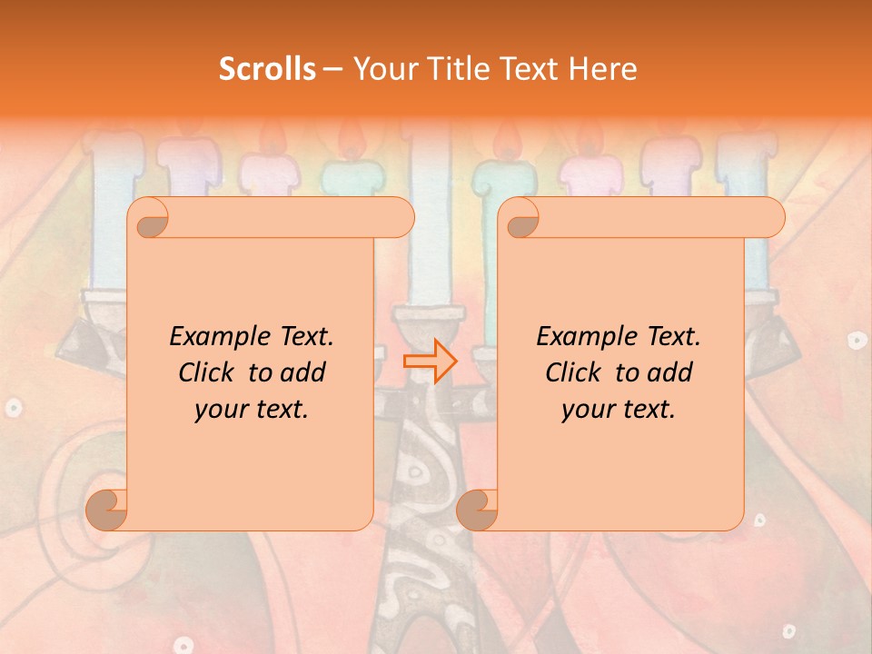 Light Jewish Holiday Whimsy PowerPoint Template