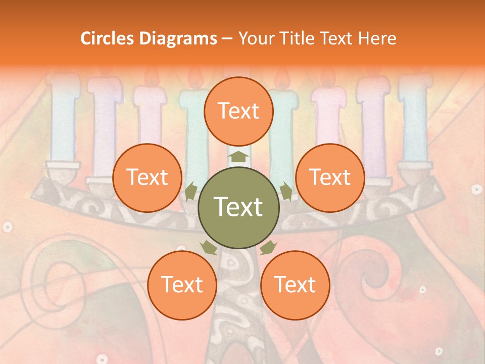 Light Jewish Holiday Whimsy PowerPoint Template