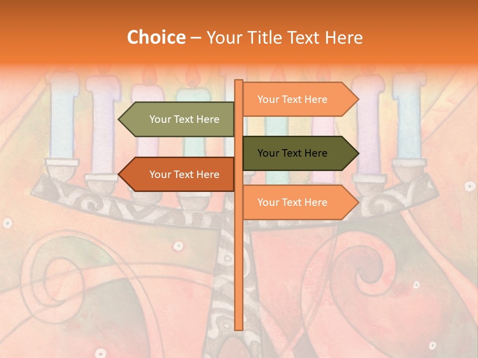 Light Jewish Holiday Whimsy PowerPoint Template