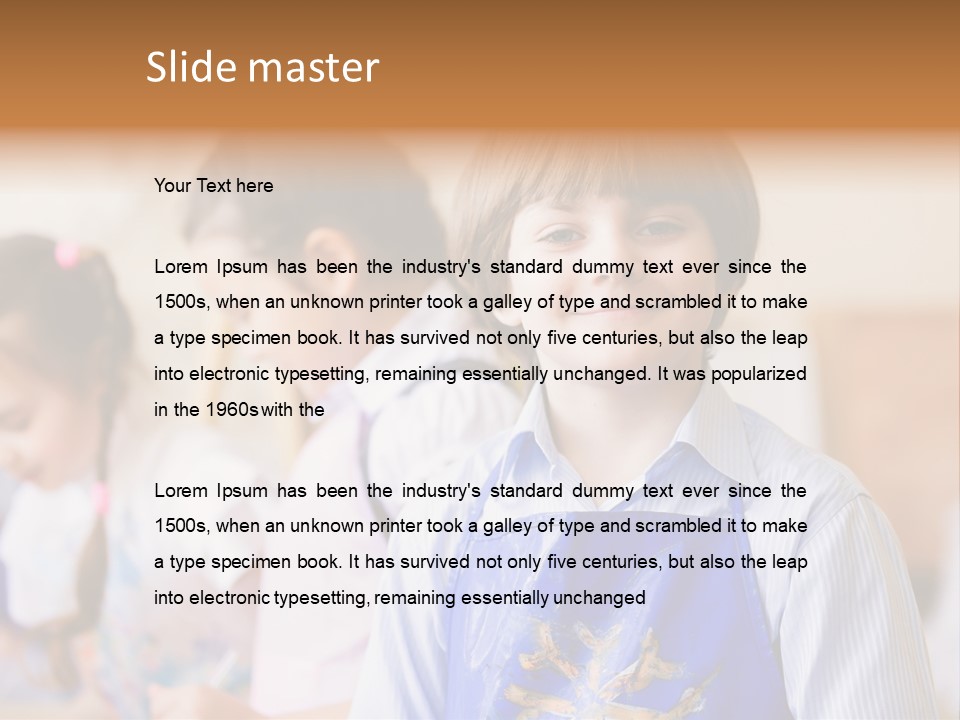 Talent Girl Brush PowerPoint Template