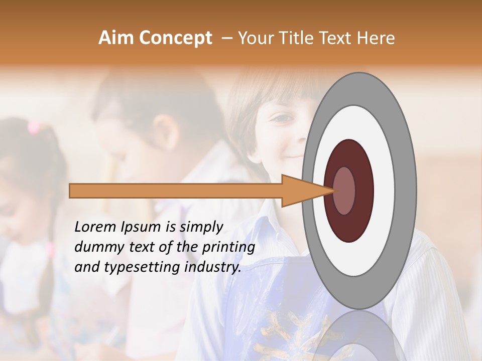 Talent Girl Brush PowerPoint Template