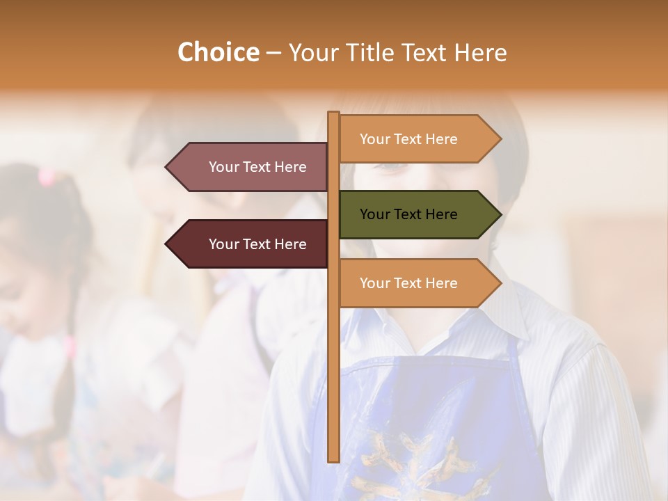 Talent Girl Brush PowerPoint Template