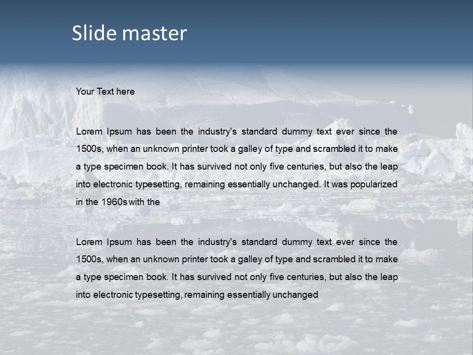 Global Soft Bergs PowerPoint Template