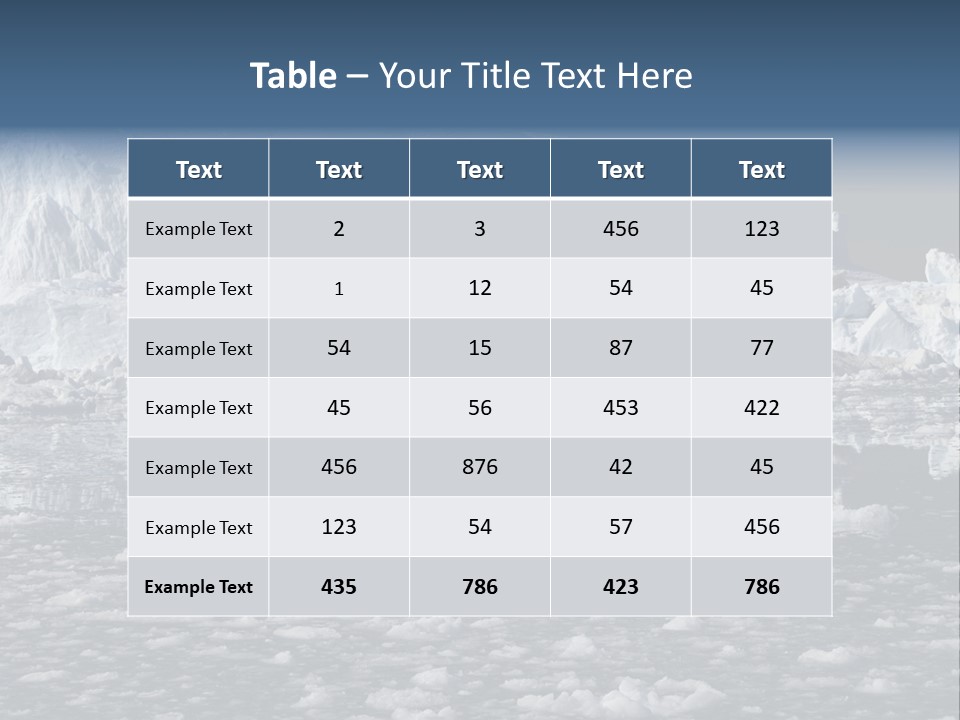 Global Soft Bergs PowerPoint Template