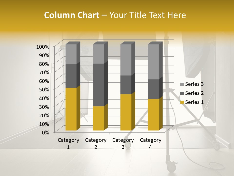 A Photo Studio With Lighting Equipment And Lighting Equipment PowerPoint Template