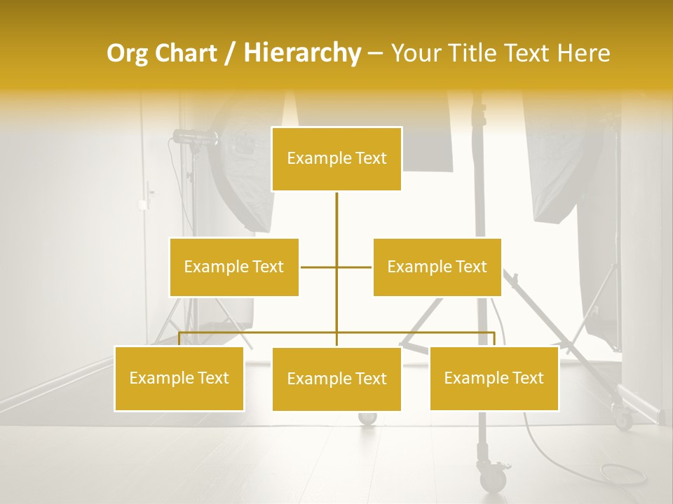 A Photo Studio With Lighting Equipment And Lighting Equipment PowerPoint Template