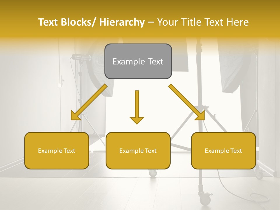 A Photo Studio With Lighting Equipment And Lighting Equipment PowerPoint Template