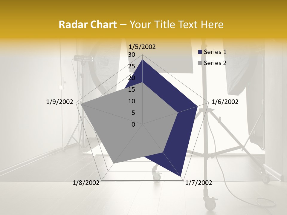 A Photo Studio With Lighting Equipment And Lighting Equipment PowerPoint Template