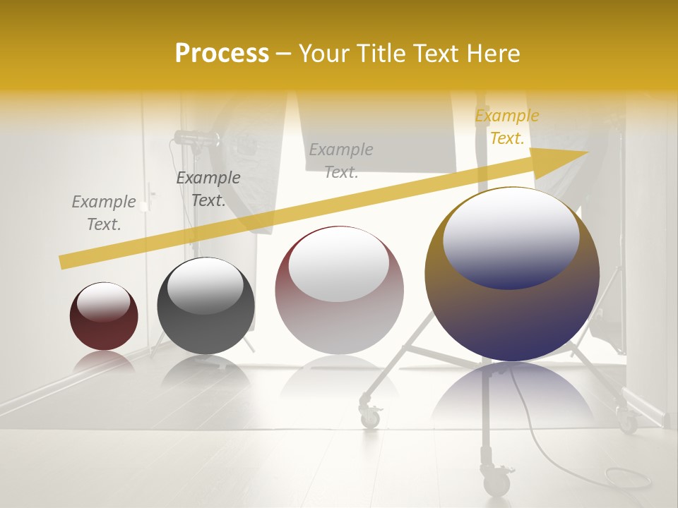 A Photo Studio With Lighting Equipment And Lighting Equipment PowerPoint Template