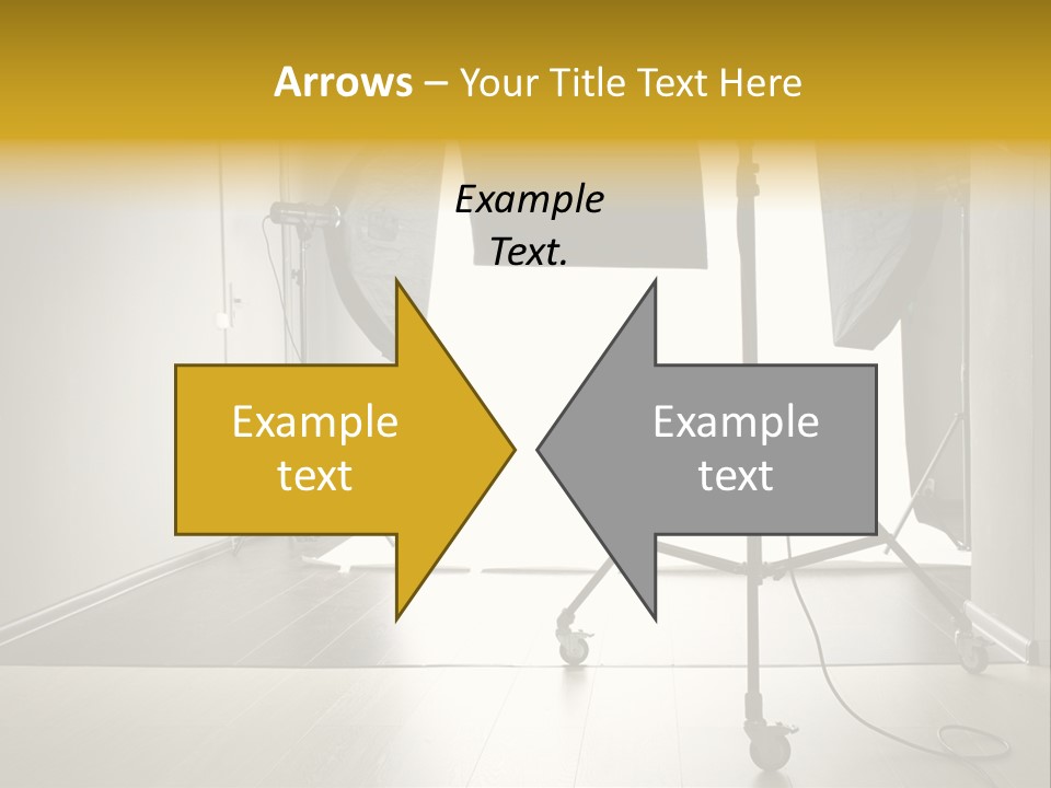 A Photo Studio With Lighting Equipment And Lighting Equipment PowerPoint Template