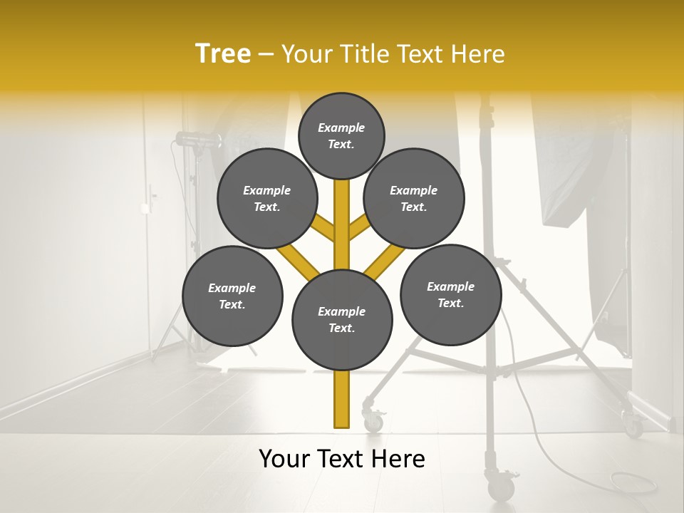 A Photo Studio With Lighting Equipment And Lighting Equipment PowerPoint Template