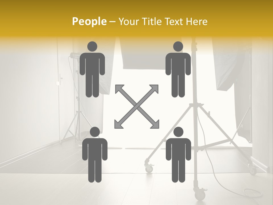 A Photo Studio With Lighting Equipment And Lighting Equipment PowerPoint Template