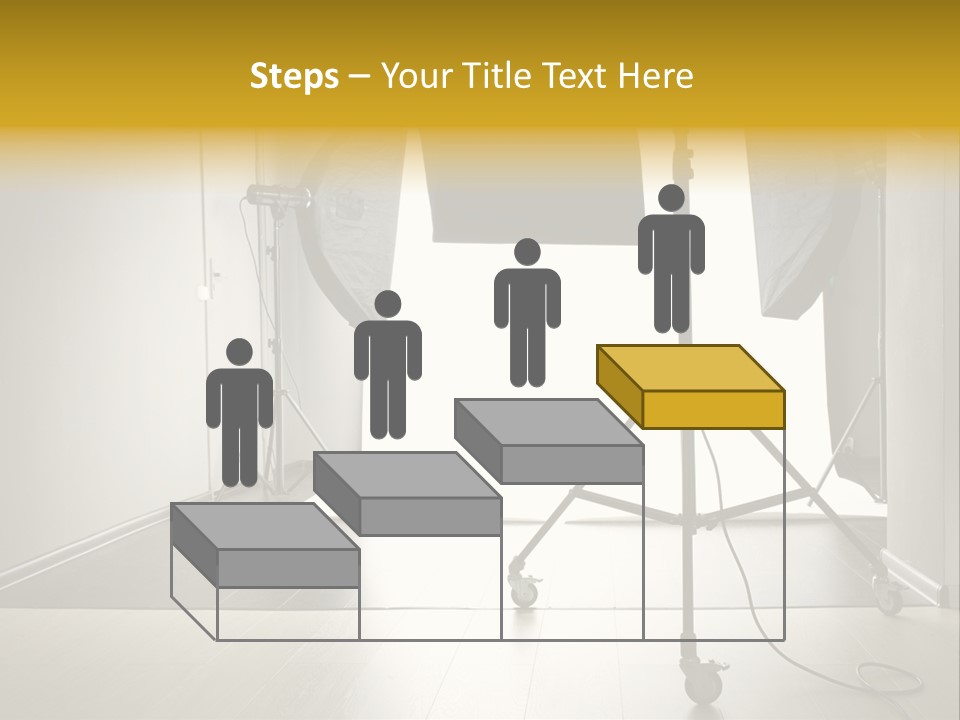 A Photo Studio With Lighting Equipment And Lighting Equipment PowerPoint Template