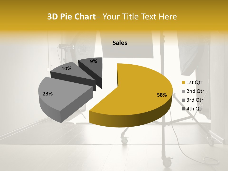 A Photo Studio With Lighting Equipment And Lighting Equipment PowerPoint Template