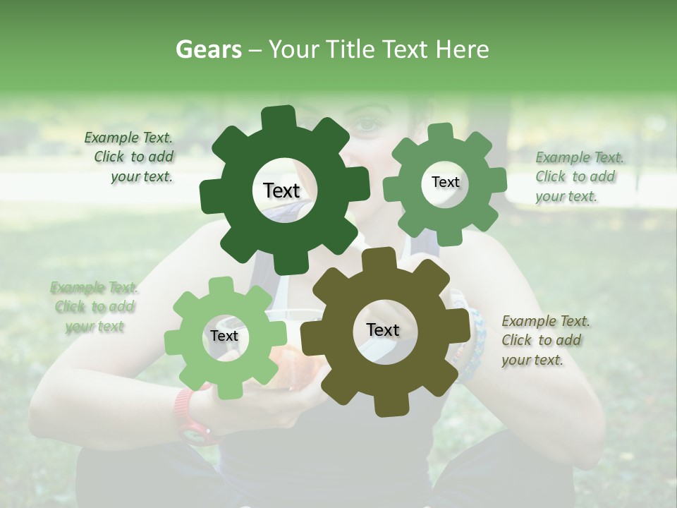 Fruit Beautiful Athlete PowerPoint Template