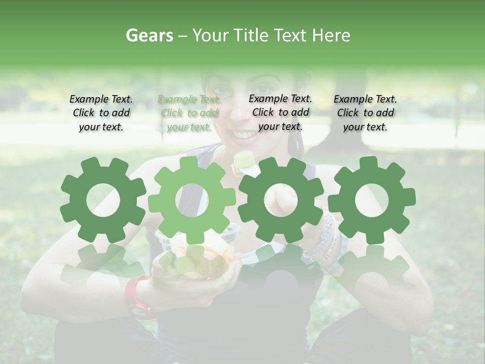 Fruit Beautiful Athlete PowerPoint Template