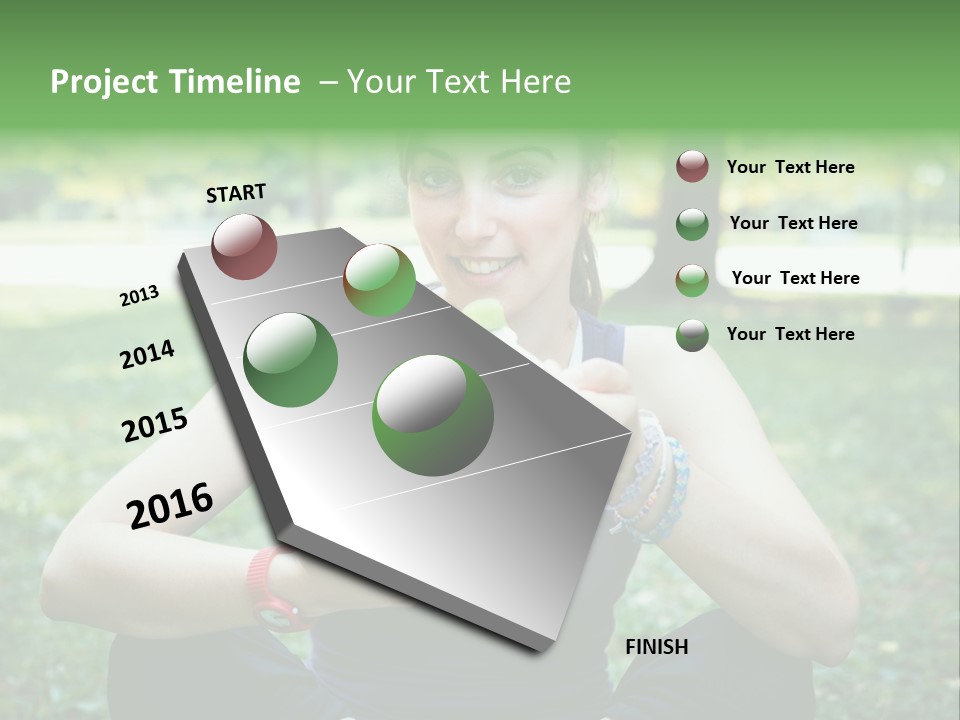 Fruit Beautiful Athlete PowerPoint Template