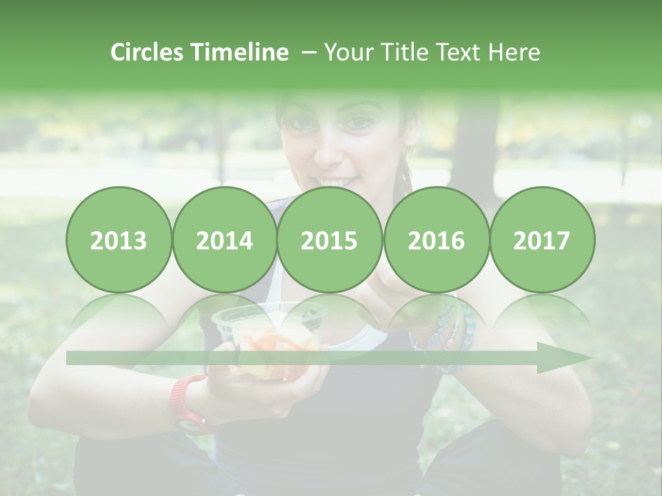 Fruit Beautiful Athlete PowerPoint Template