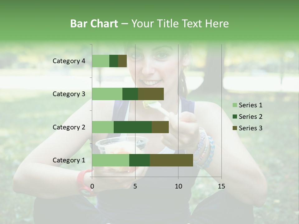 Fruit Beautiful Athlete PowerPoint Template