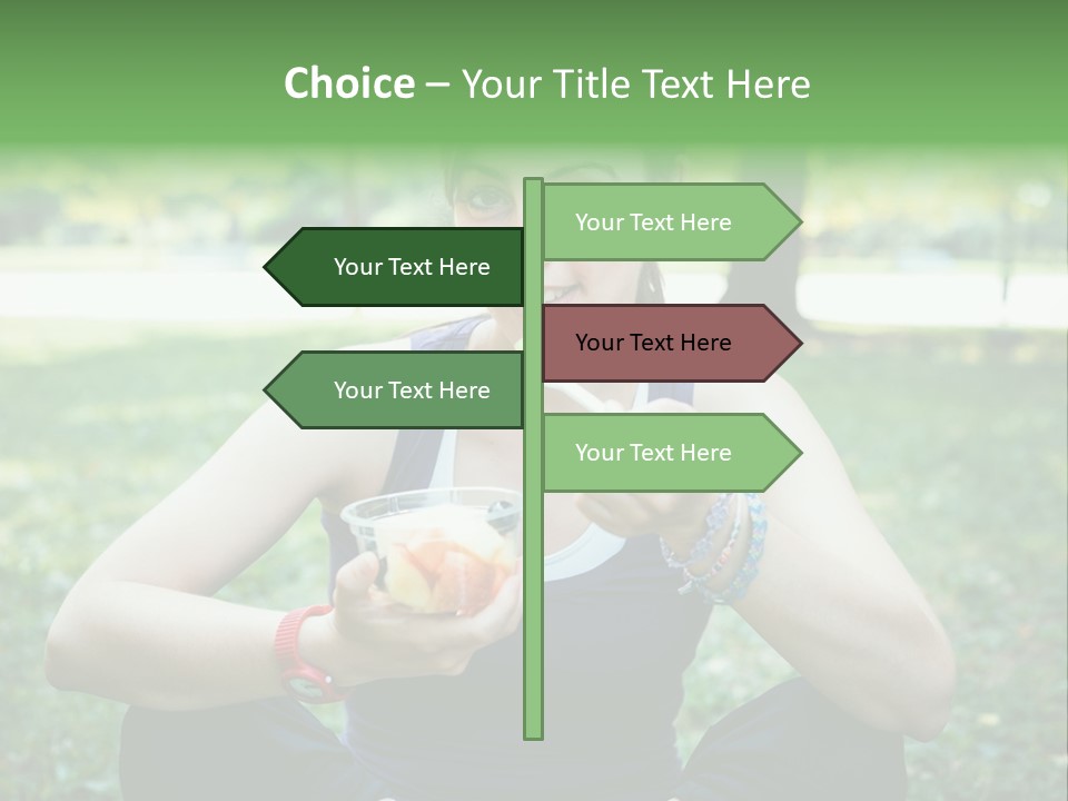 Fruit Beautiful Athlete PowerPoint Template