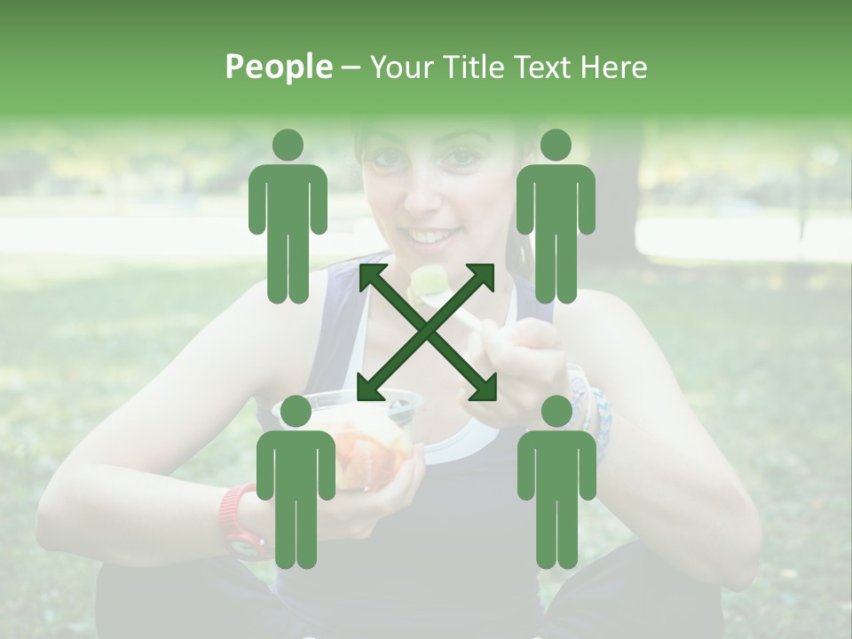 Fruit Beautiful Athlete PowerPoint Template