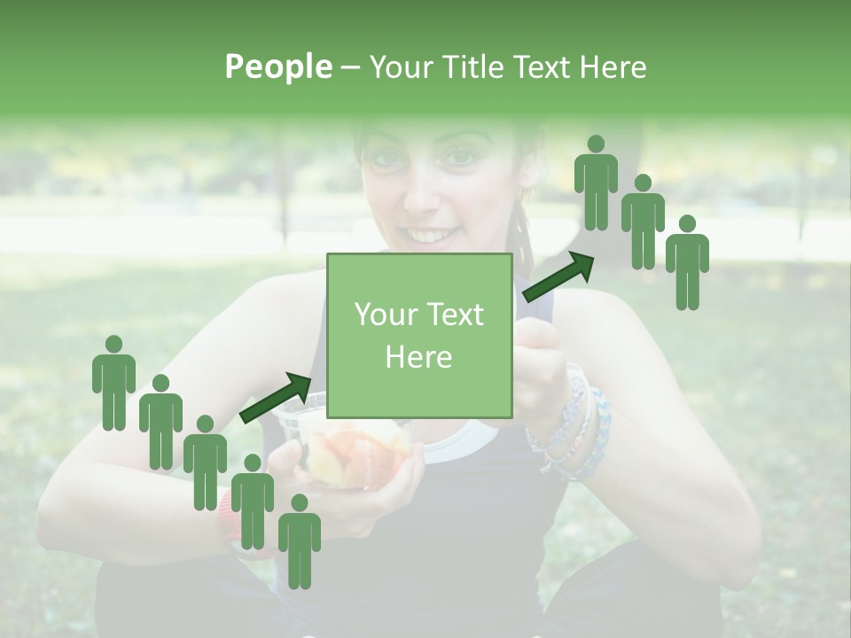 Fruit Beautiful Athlete PowerPoint Template