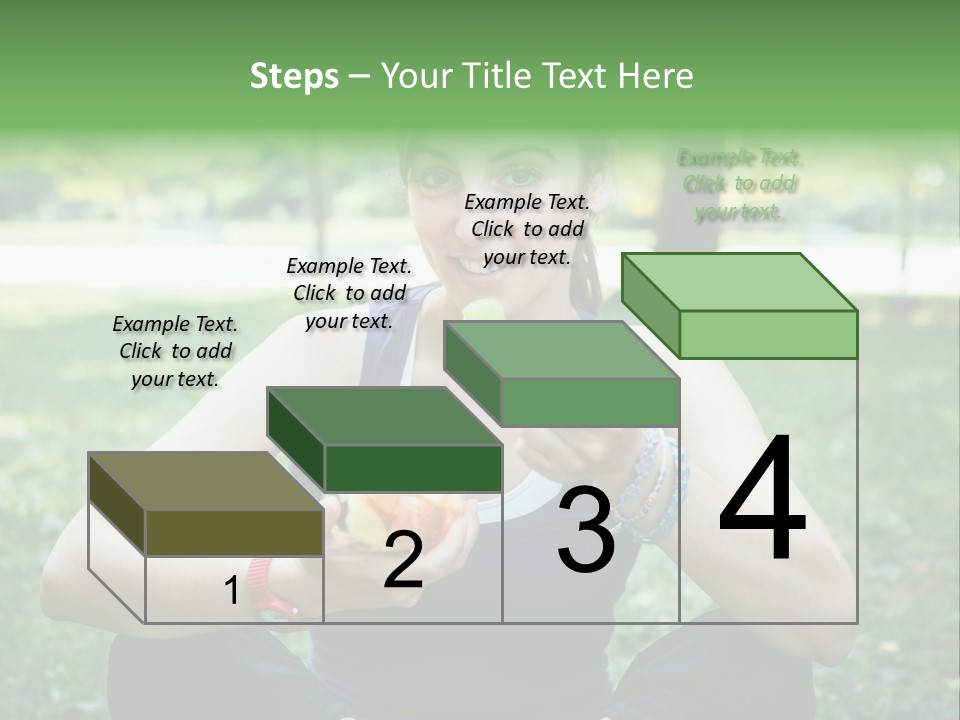 Fruit Beautiful Athlete PowerPoint Template