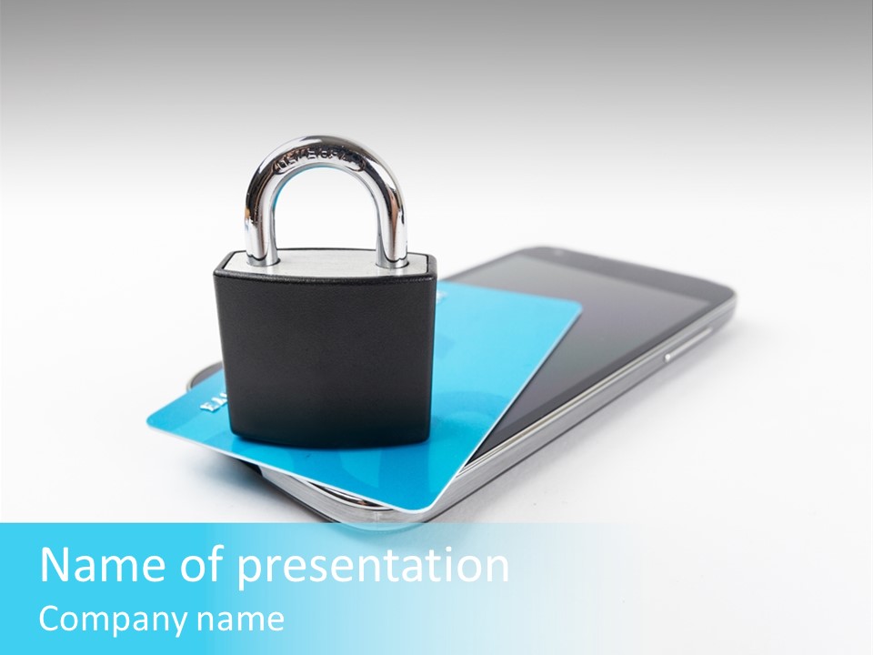 Isolated Lock Smartphone PowerPoint Template